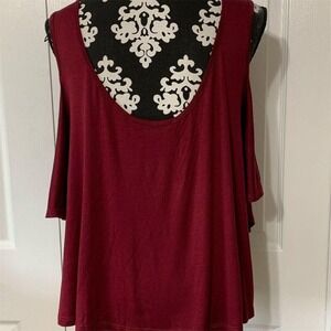 Shop The Trends Women's M Red Asymmetrical Hem Tank Top Sleeveless‎